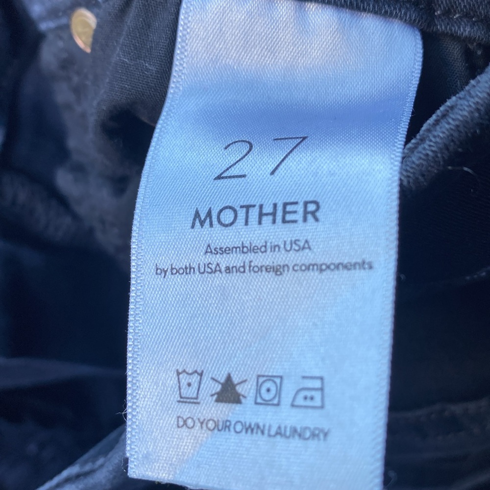 MOTHER High Waisted Looker Ankle Fray in Blackbird size 27 - Picture 9 of 16